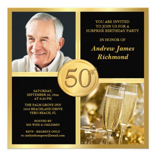 50th Birthday Invitations For Men