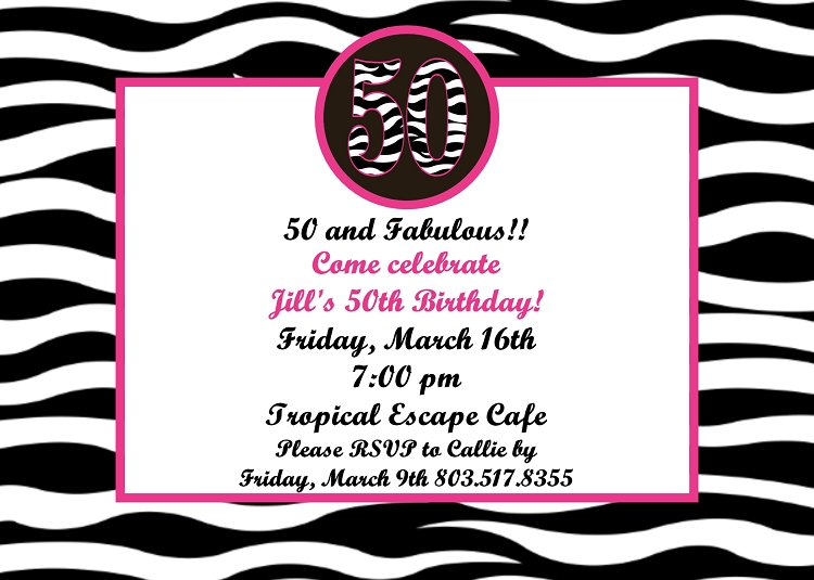 50th Birthday Invitations For Women