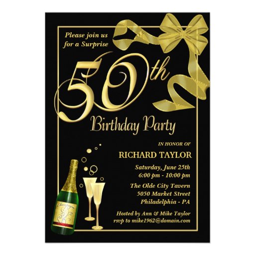 50th Birthday Invitations Free