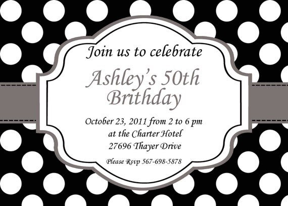 50th Birthday Invitations Free Printable