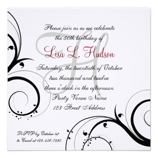 50th Birthday Invitations Ideas