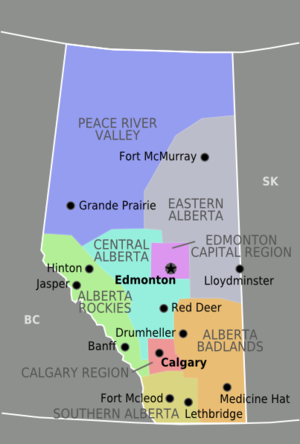 Alberta Canada Map With Cities