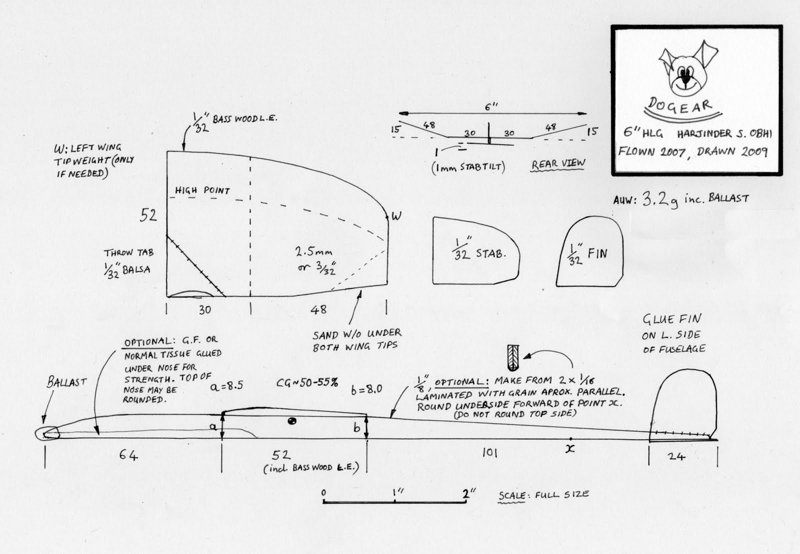 Balsa Glider Plans