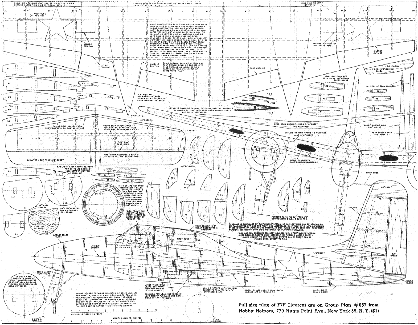 Balsa Wood Plane Blueprints