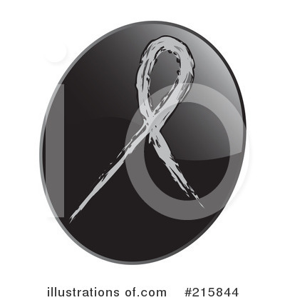 Breast Cancer Ribbon Clip Art Black White