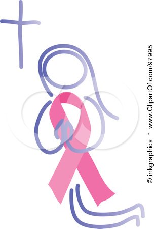 Breast Cancer Ribbon Clip Art Black White