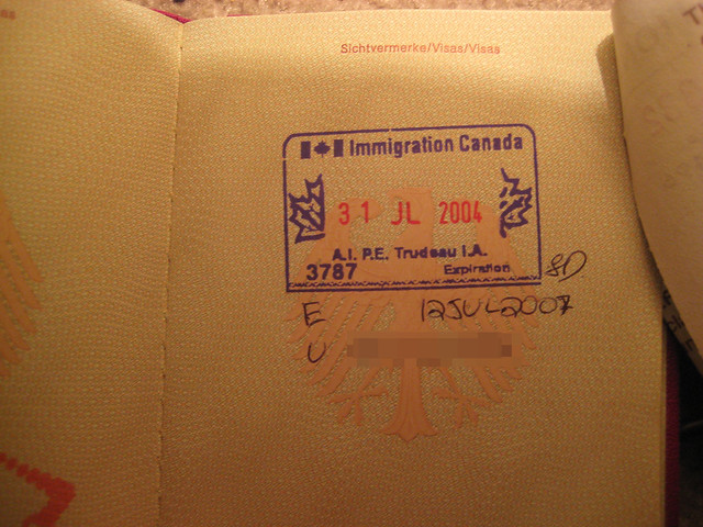 Canada Immigration Stamp