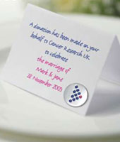 Cancer Research Wales Wedding Favours