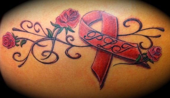 Cancer Ribbon Colors Tattoos