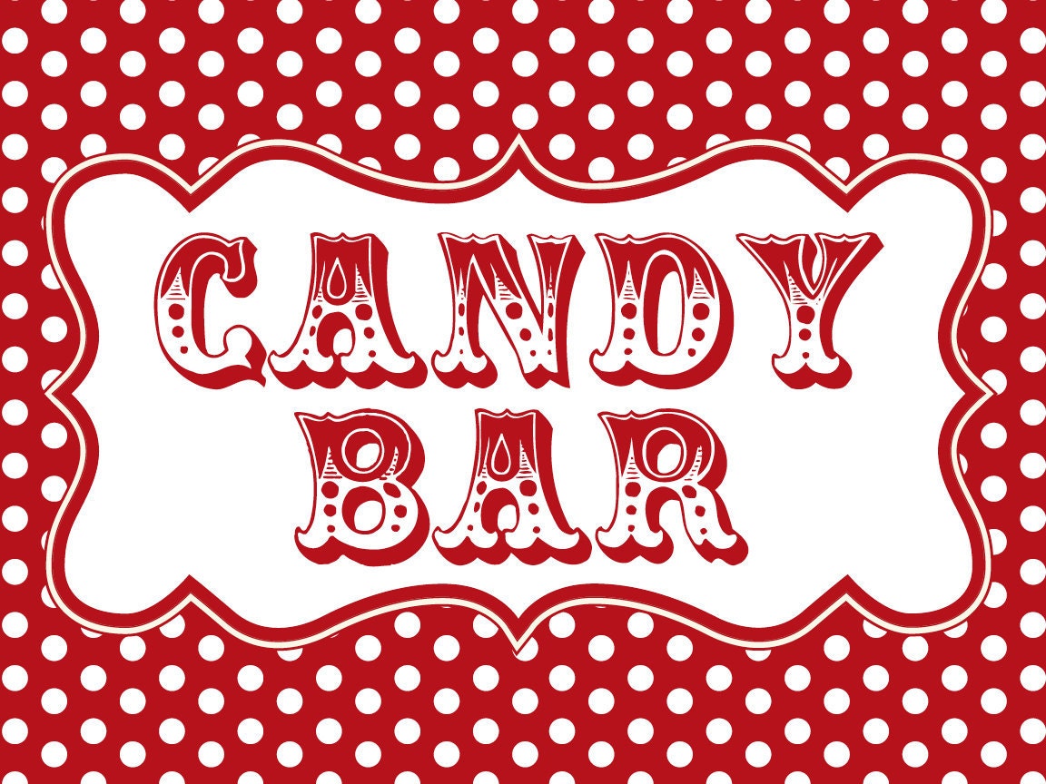 Candy Bar Sign