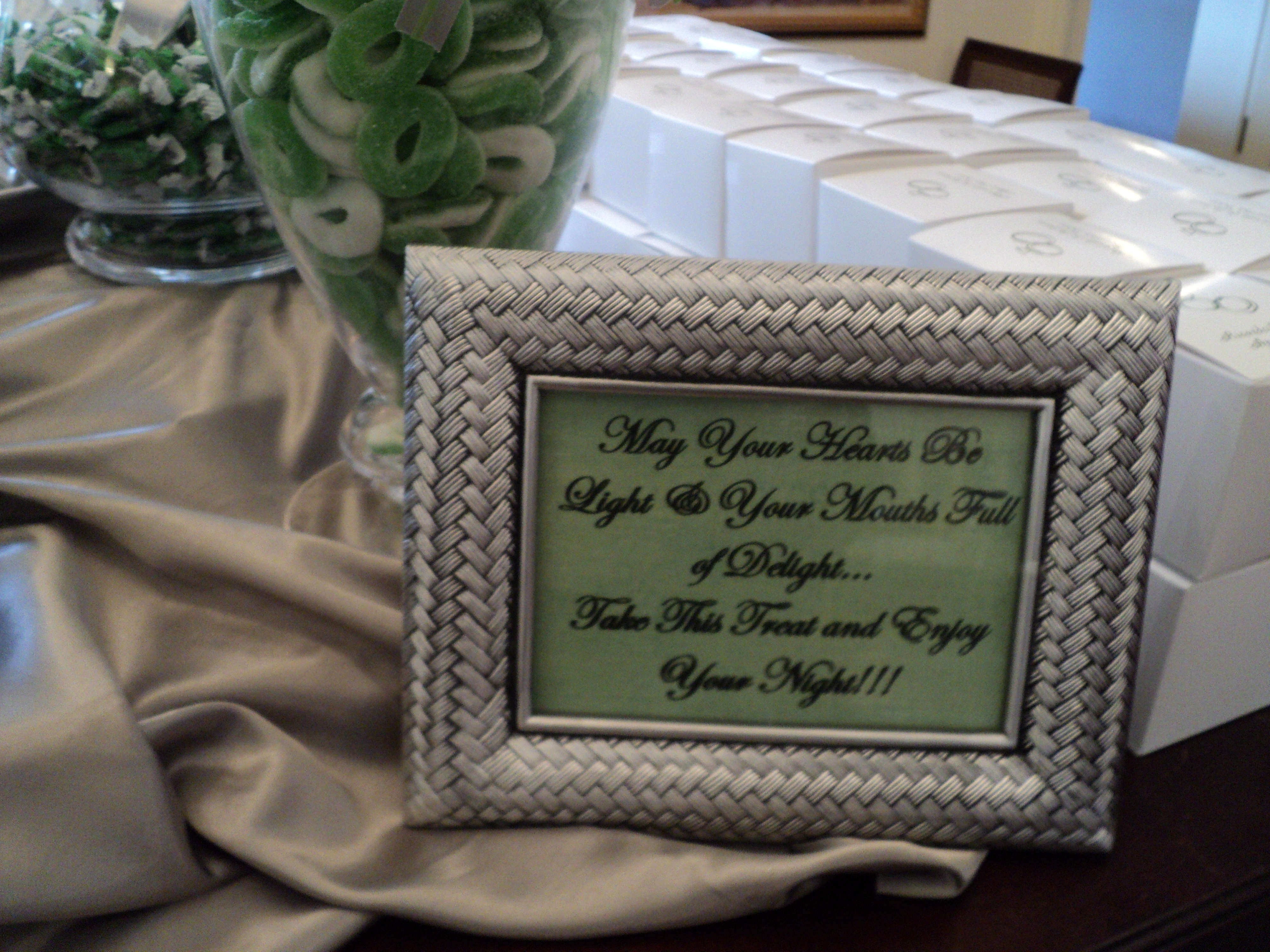 Candy Bar Wedding Poem