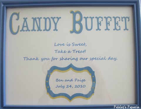 Candy Buffet Signs