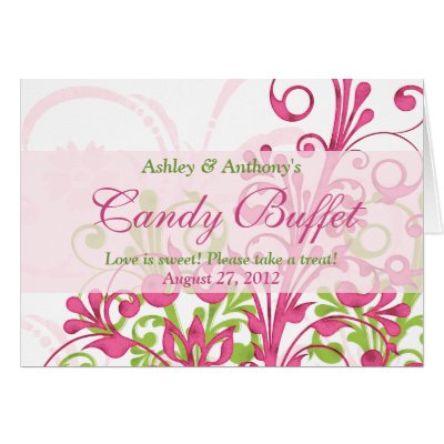 Candy Buffet Signs For Weddings