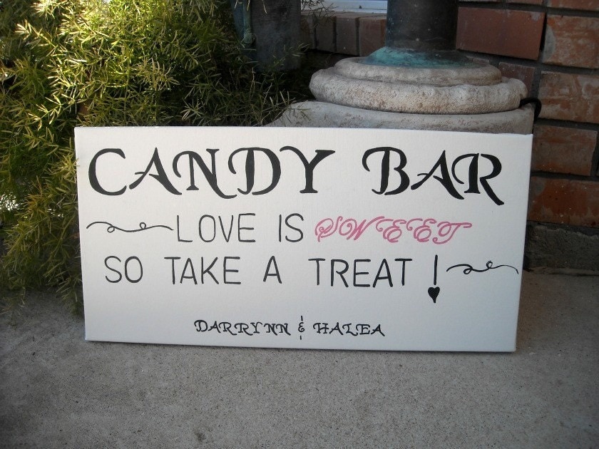 Candy Buffet Signs For Weddings