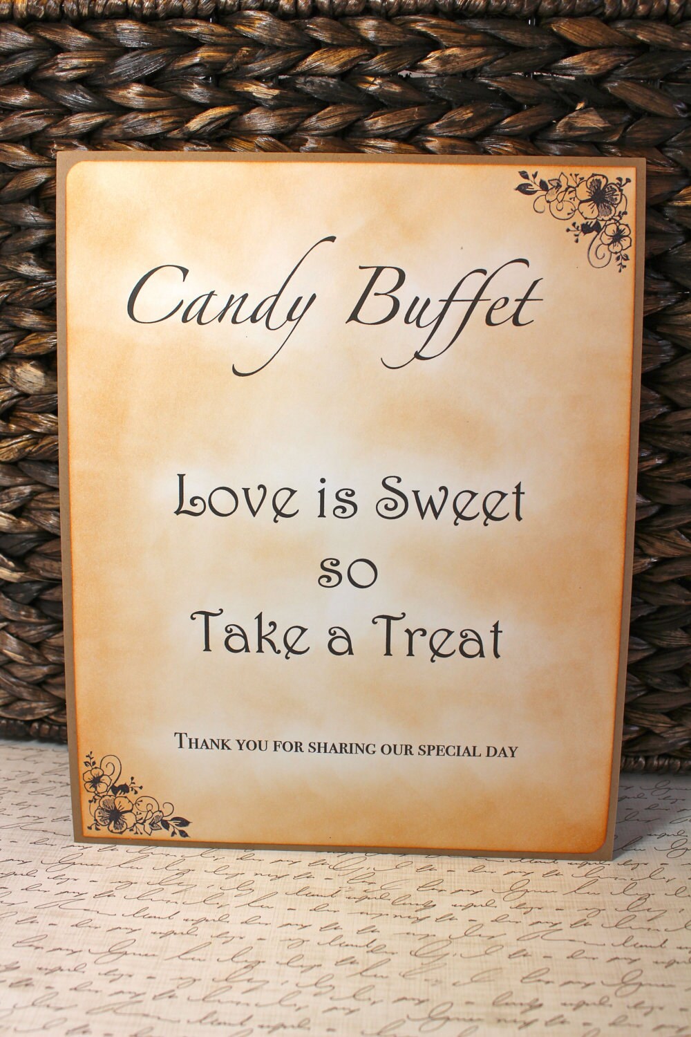 Candy Buffet Signs Wording
