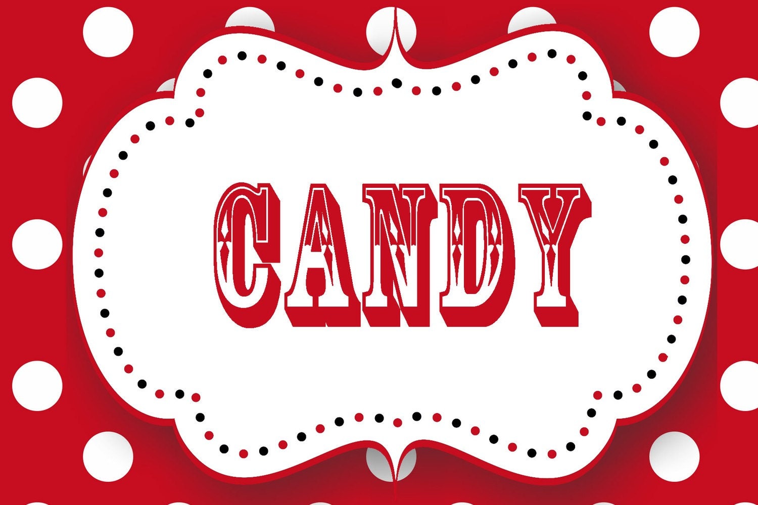 Candy Buffet Tags