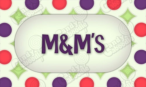 Candy Buffet Tags Etsy