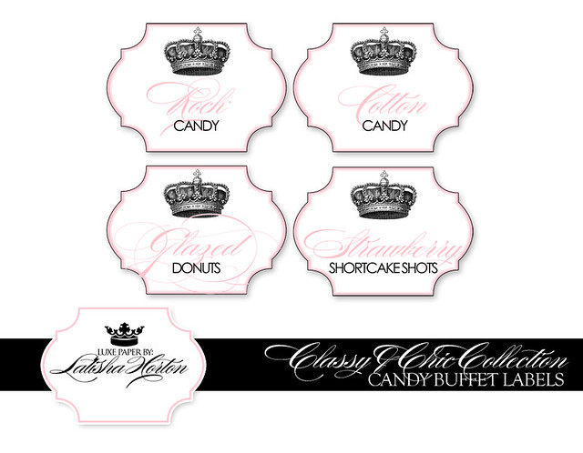 Candy Buffet Tags Etsy