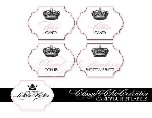Candy Buffet Tags Printable
