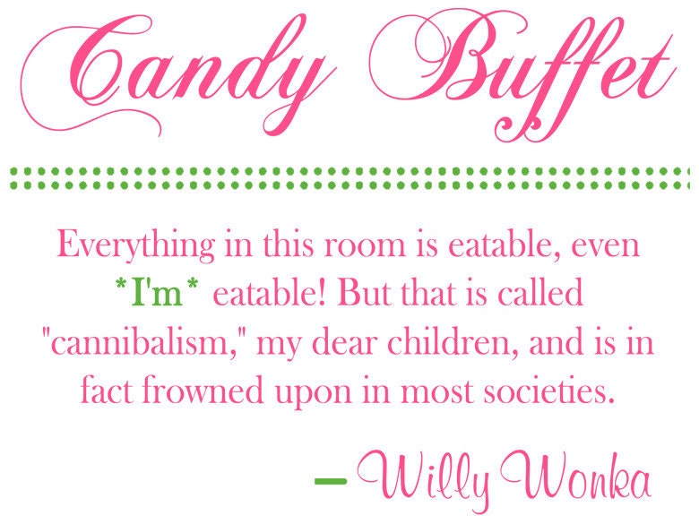 Candy Buffet Wedding Sayings