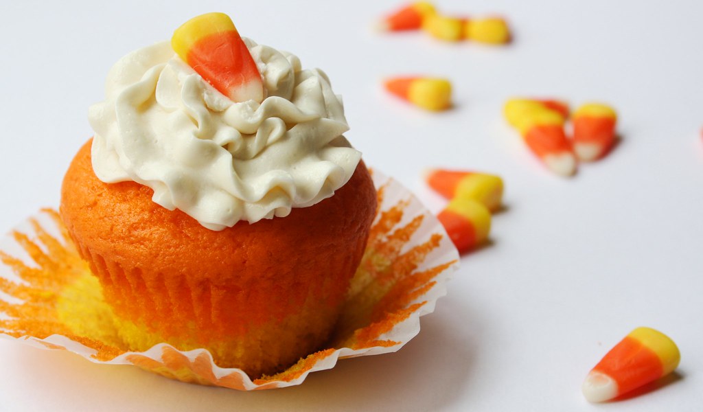 Candy Corn Cupcakes From Scratch