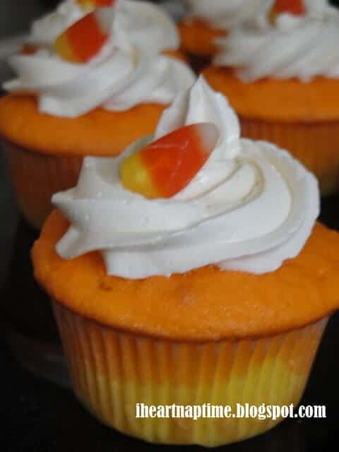 Candy Corn Cupcakes In A Jar