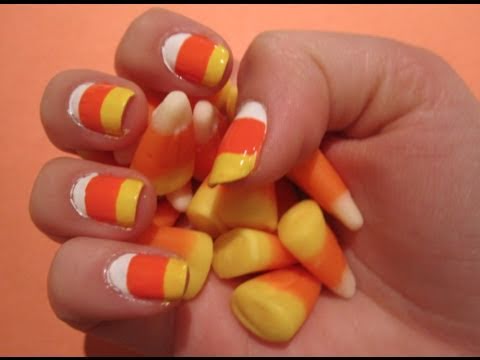 Candy Corn Nails Tutorial