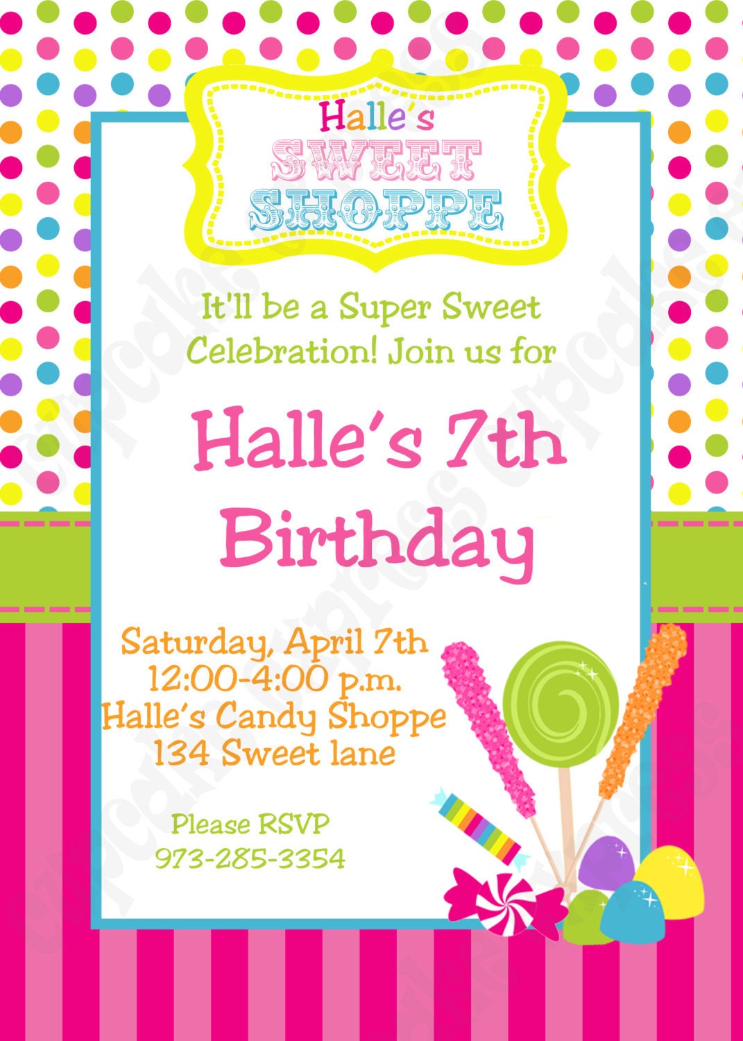 Candy Shoppe Birthday Party Decorations