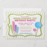 Candy Shoppe Birthday Party Invitations