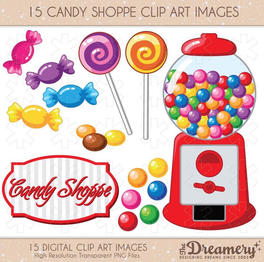 Candy Shoppe Party Invitations