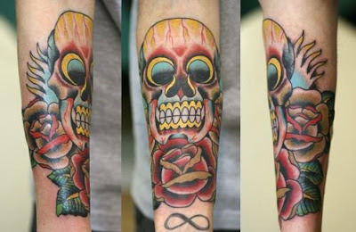 Candy Skull Tattoo Sleeve