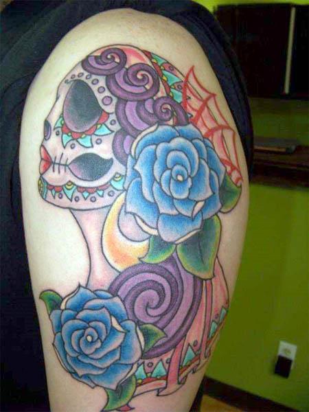 Candy Skull Tattoos For Women