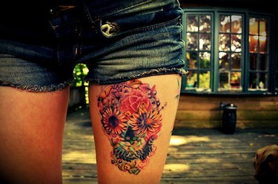 Candy Skull Tattoos For Women