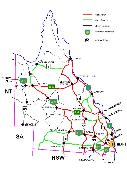 Capital Of Queensland Australia Map