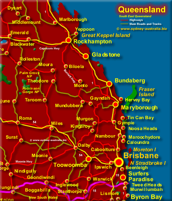 Capital Of Queensland Australia Map