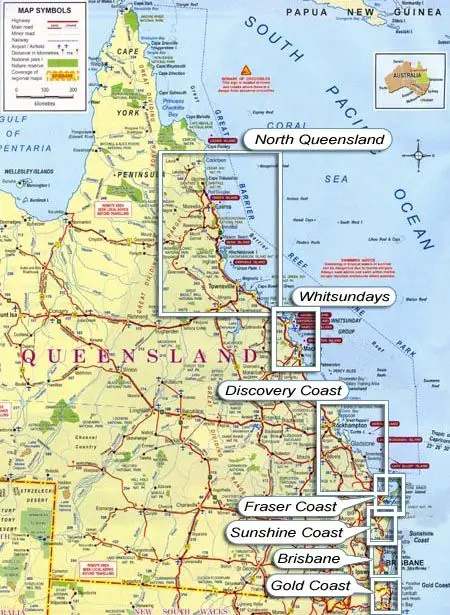 Capital Of Queensland Australia Map