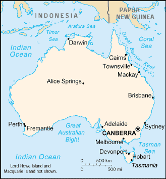 Capital Of Queensland Australia Map