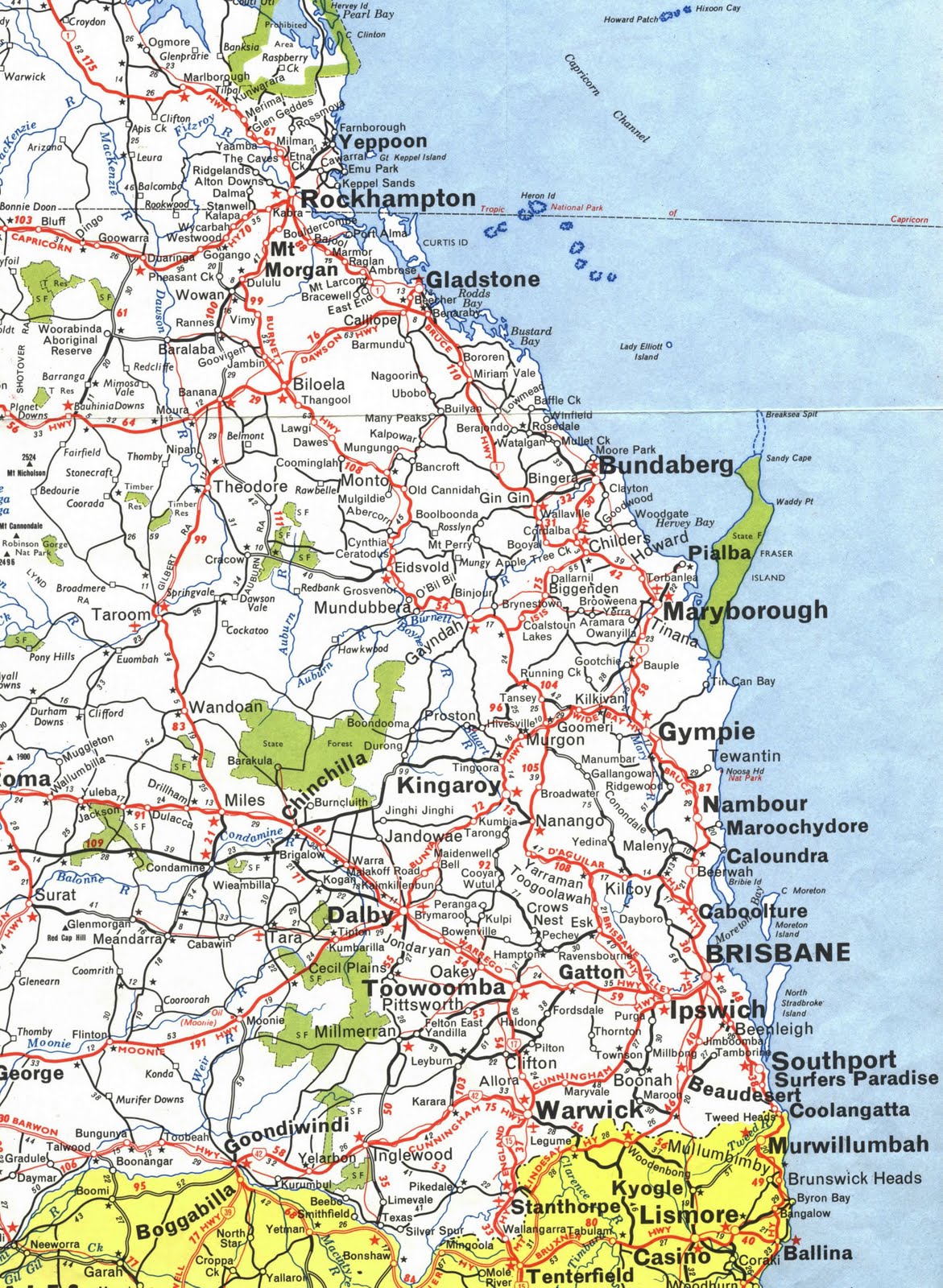 Capital Of Queensland Australia Map