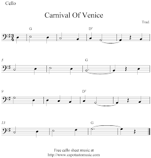 Cello Music Notes Free