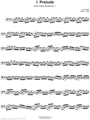 Cello Suite No. 1 Guitar Tab