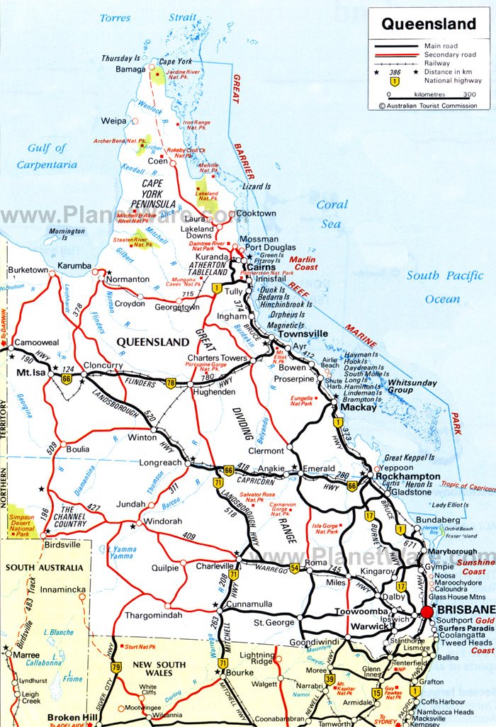 Central Queensland Map