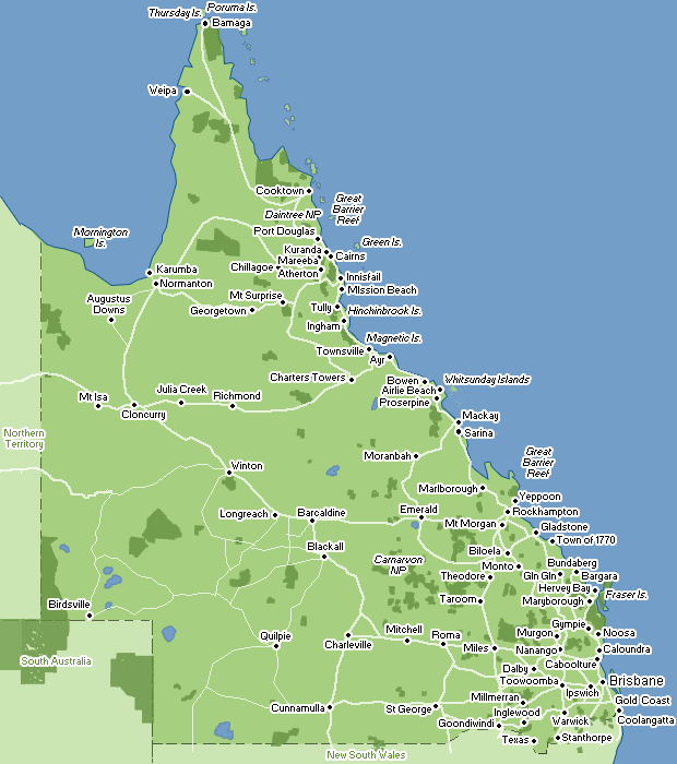 Central Queensland Map