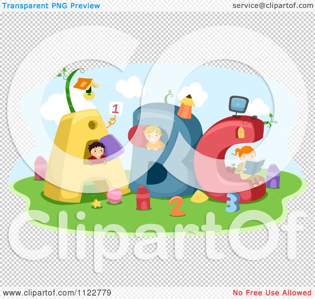 Children Playing Together Cartoon