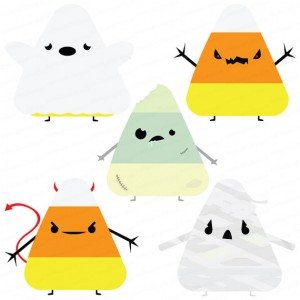 Cute Candy Corn Clipart