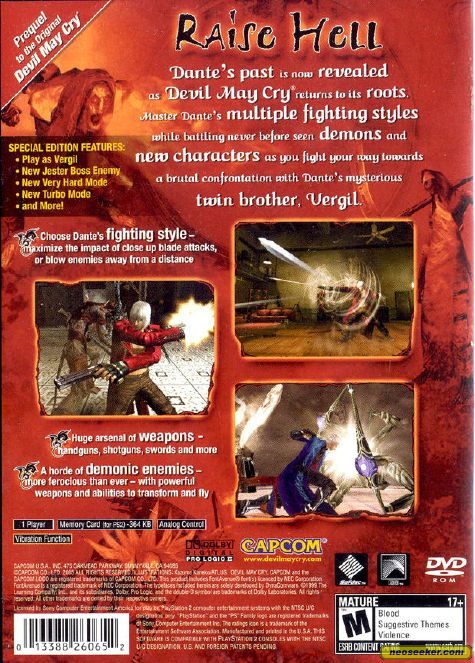 Devil May Cry 3 Cheats Special Edition Ps2