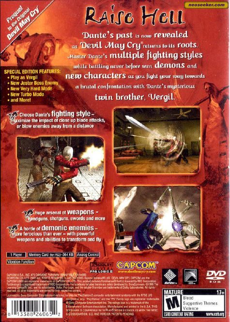 Devil May Cry 3 Special Edition Cheats Ps2