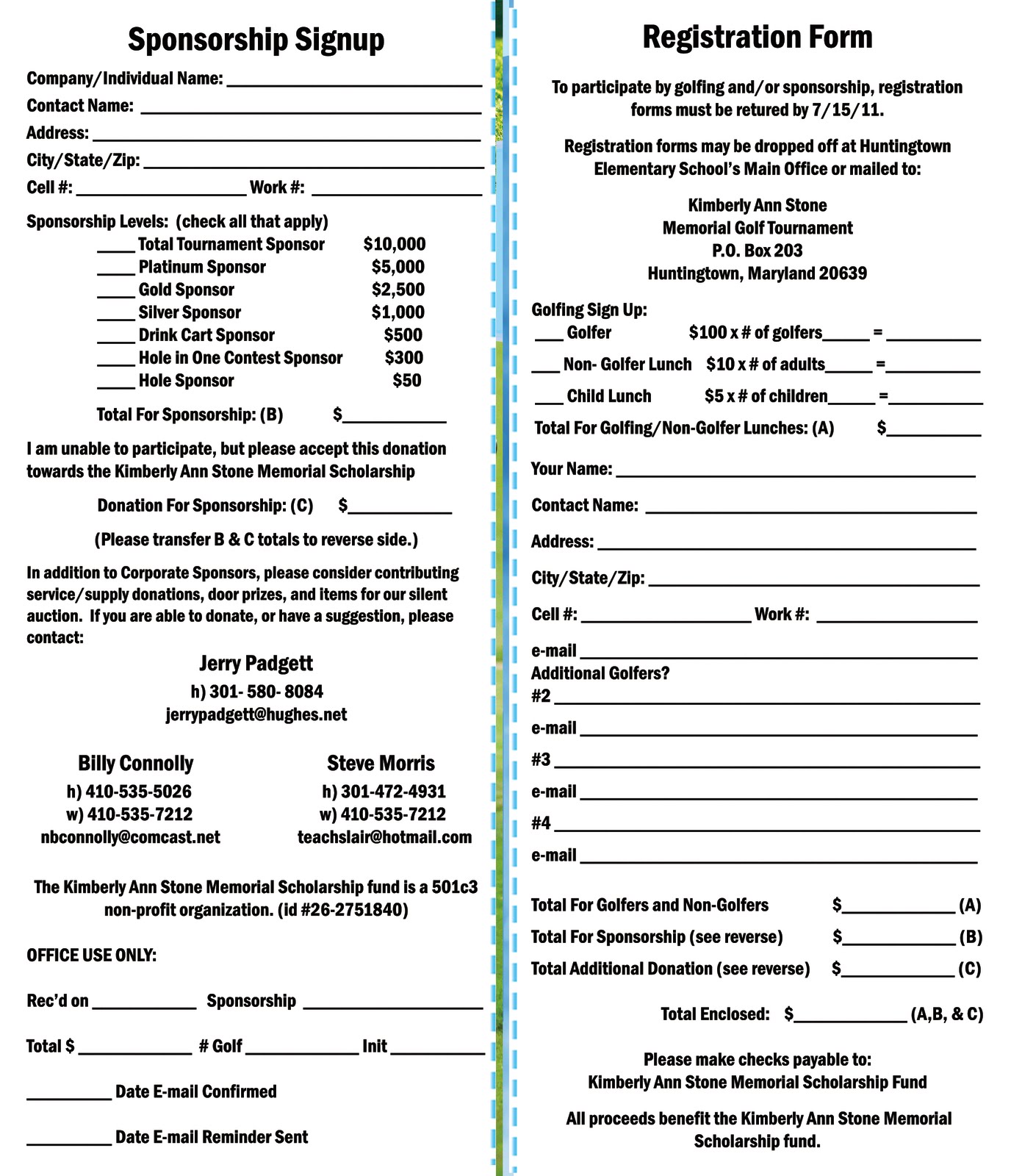Elementary School Registration Form Template