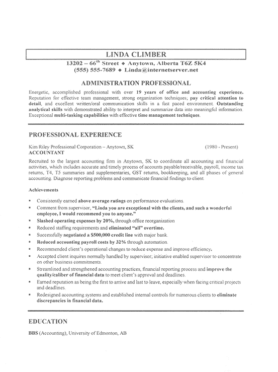 Example Format Of Resume For Job