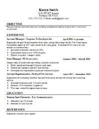 Example Format Of Resume For Job