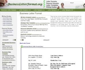 Formal Letter Layout Sample